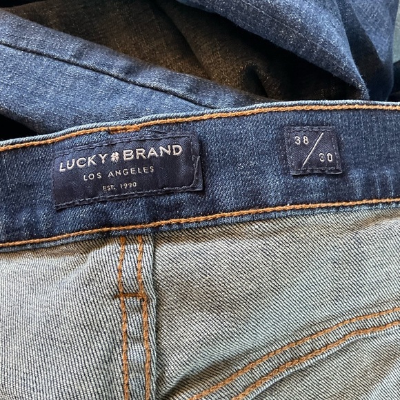 Lucky Brand 121 Slim Straight Jeans Dark Wash Blue Mens Size 38 x 30 - Picture 8 of 11